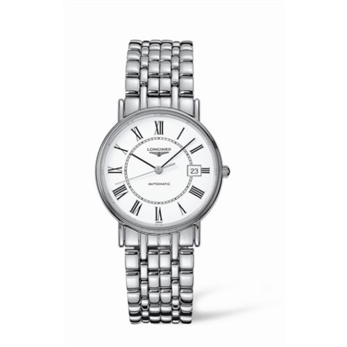 Longines Presence 34.5 Automatic Stainless Steel Roman Bracelet
