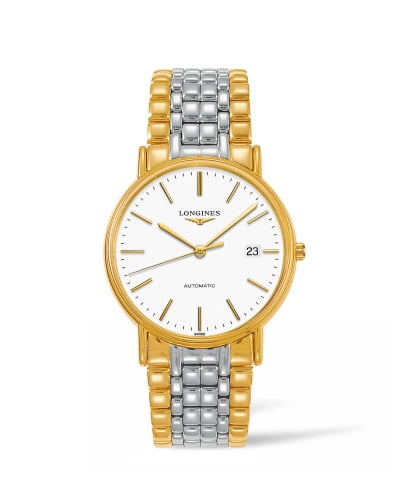 Longines Presence 38.5 Automatic PVD Gold / White / Bracelet