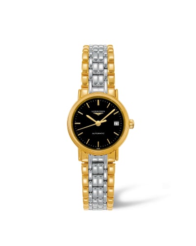 Longines Presence 25.5 Automatic PVD Gold / Black / Bracelet