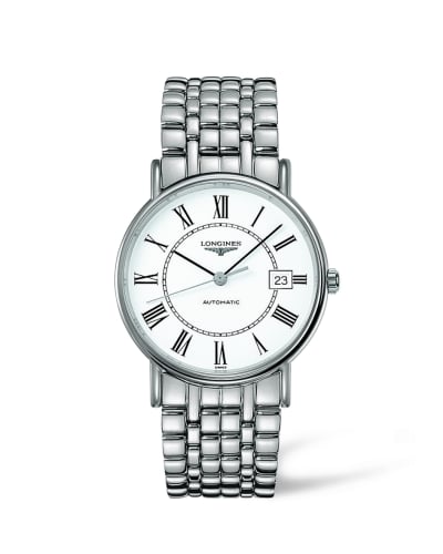 Longines Presence 38.5 Automatic Stainless Steel / White - Roman / Bracelet