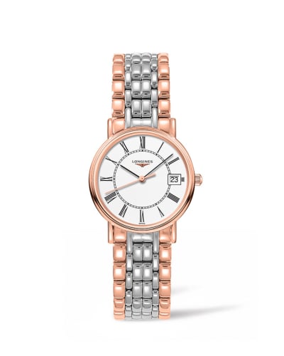 Longines Presence Quartz 30mm PVD Red / White - Roman / Bracelet