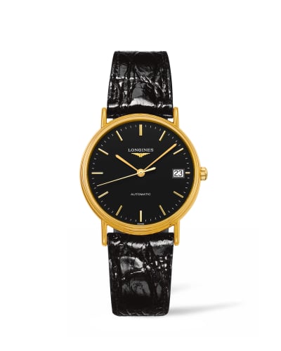 Longines Presence Automatic 34.5mm Stainless Steel / PVD Gold / Black