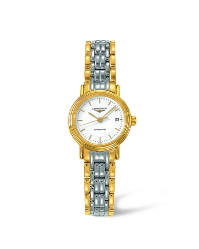 Longines Presence 25.5 Automatic PVD Gold / White / Bracelet