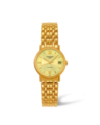Longines Presence 25.5 Automatic PVD Gold / Champagne - Mixed / Bracelet
