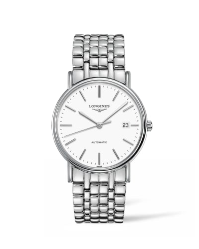 Longines Presence 38.5 Automatic Stainless Steel / White / Bracelet