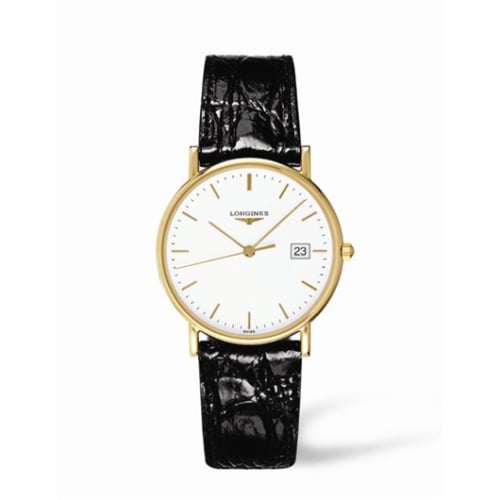 Longines Presence 33.5 Quartz Yellow Gold / White