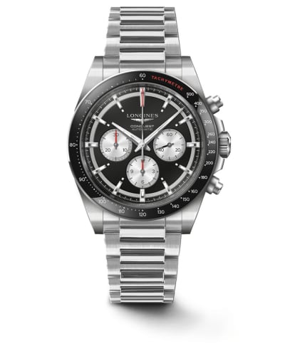 Longines Conquest Chronograph 42 Stainless Steel / Black / Bracelet