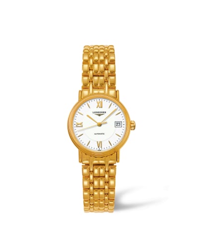 Longines Presence 25.5 Automatic PVD Gold / White / Mixed / Bracelet