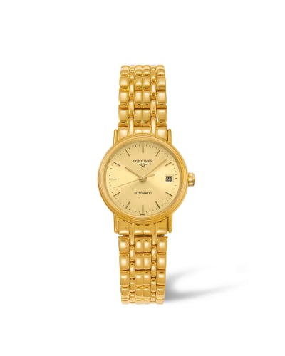 Longines Presence 25.5 Automatic PVD Gold / Champagne / Bracelet