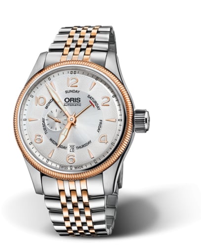 Oris Big Crown Small Second Pointer Day Stainless Steel - Rose Gold / Silver / Bracelet