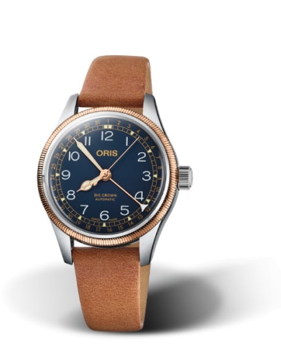Oris Big Crown Pointer Date 36 Stainless Steel - Bronze / Blue