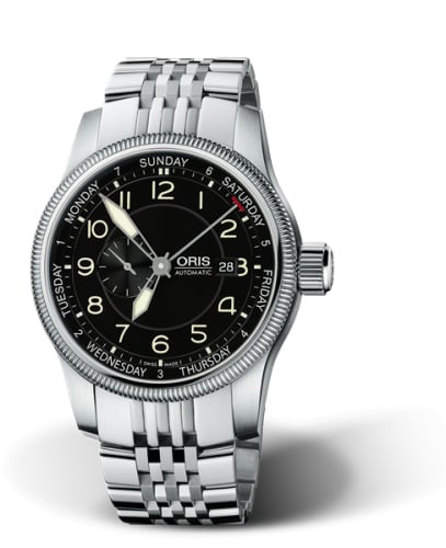 Oris Big Crown Small Second Pointer Day Stainless Steel / Black / Bracelet