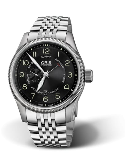 Oris Big Crown Small Second Pointer Day Stainless Steel / Black / Bracelet