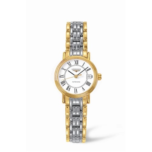 Longines Presence 25.5 Automatic Yellow Roman Bracelet Two Tone