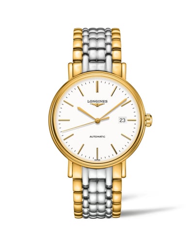 Longines Presence 40 Automatic PVD Gold / White / Bracelet