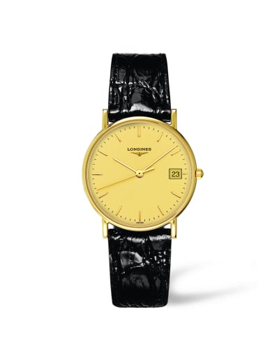 Longines Presence 33.5 Quartz Yellow Gold / Champagne