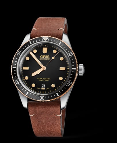 Oris Divers Sixty-Five 40 Stainless Steel / Bronze / Black / Calf