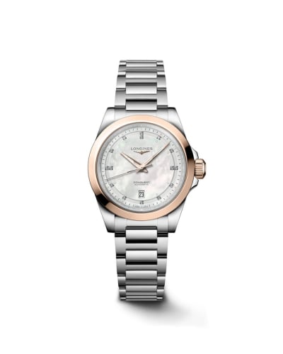 Longines Conquest 30 Stainless Steel - Pink Gold / MOP / Bracelet