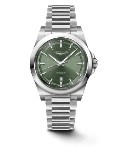 Longines Conquest 41 Stainless Steel / Green / Bracelet