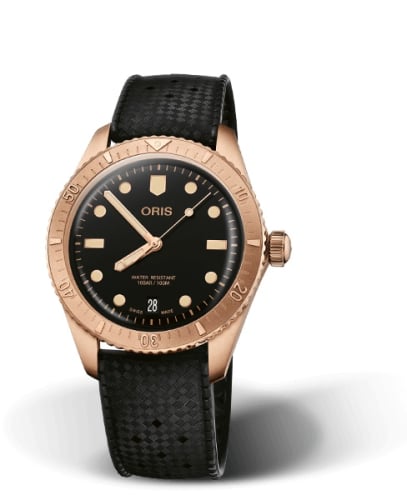 Oris Divers Sixty-Five 38 Cotton Candy Sepia / Tropic