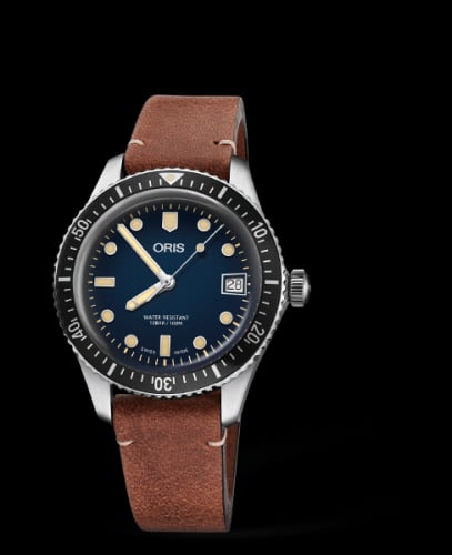 Oris Divers Sixty-Five 36 Stainless Steel / Blue / Calf