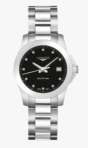 Longines Conquest Quartz 34 Stainless Steel / Black