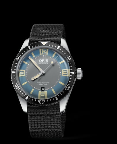 Oris Divers Sixty-Five 40 Stainless Steel / Deauville Blue / Textile