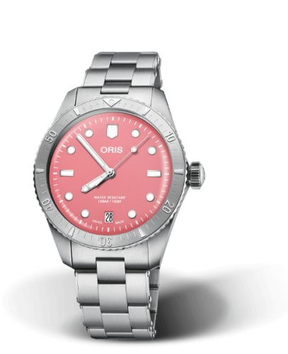 Oris Divers Sixty-Five 38 Cotton Candy Stainless Steel / Pink / Bracelet