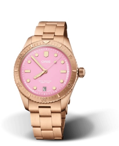 Oris Divers Sixty-Five 38 Cotton Candy Lipstick Pink / Bracelet