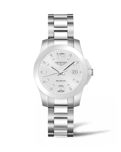 Longines Conquest Quartz 36 Stainless Steel / Silver
