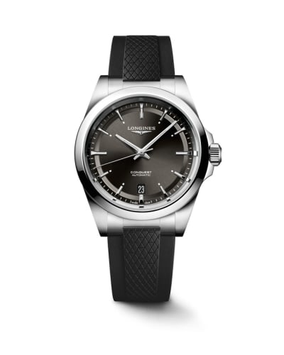 Longines Conquest 38 Stainless Steel / Black / Rubber