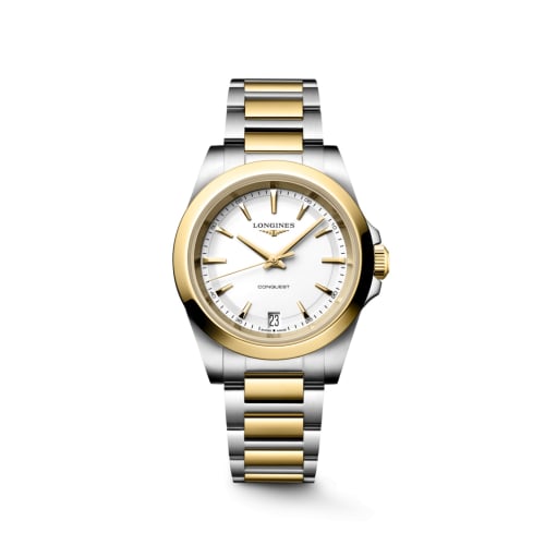 Longines Conquest Quartz 34 Stainless Steel - Yellow Gold / White / Bracelet