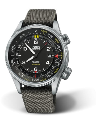 Oris Big Crown ProPilot Altimeter Feet / Grey Textile