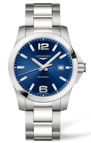 Longines Conquest Quartz 41 Stainless Steel / Blue / Bracelet