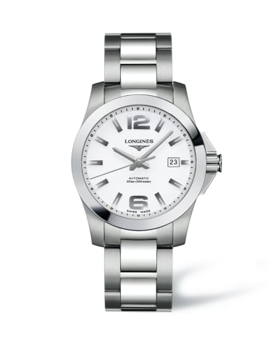 Longines Conquest 39 Automatic White