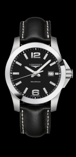 Longines Conquest Quartz 41 Stainless Steel / Black / Strap