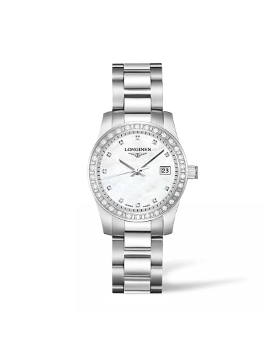 Longines Conquest Quartz 29.5 Stainless Steel - Diamond / MOP