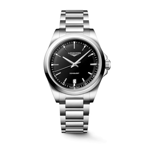 Longines Conquest Quartz 38 Stainless Steel / Black / Bracelet
