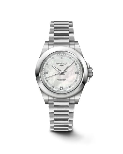 Longines Conquest 34 Stainless Steel / MOP / Bracelet