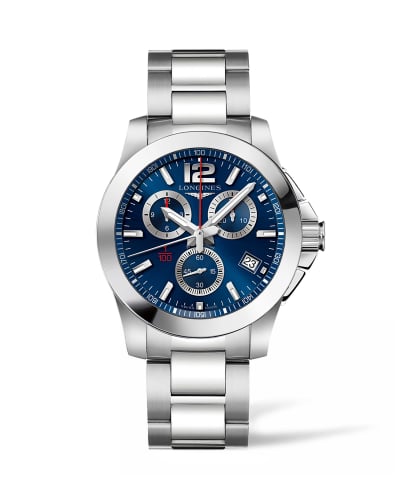 Longines Conquest 41 Chronograph Quartz Stainless Steel / Blue / Bracelet