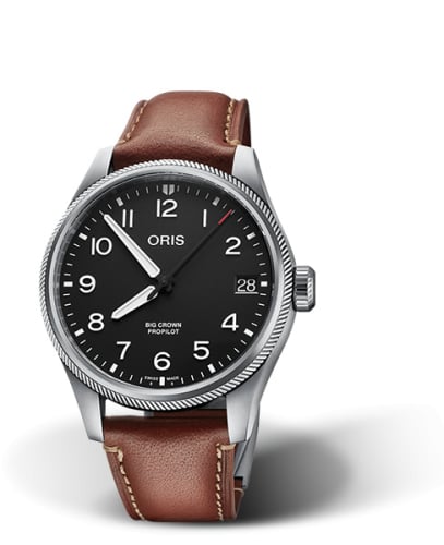 Oris Big Crown ProPilot Big Date Stainless Steel / Black / Leather