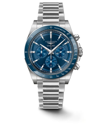 Longines Conquest Chronograph 42 Stainless Steel / Blue / Bracelet