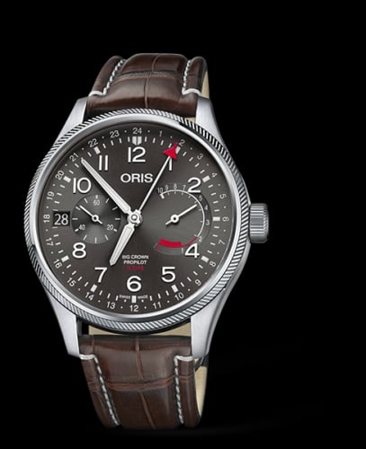 Oris Big Crown ProPilot Calibre 114 Stainless Steel / Grey / Alligator