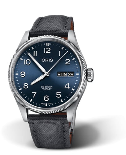 Oris Big Crown ProPilot Big Day Date Stainless Steel / Blue / Fabric