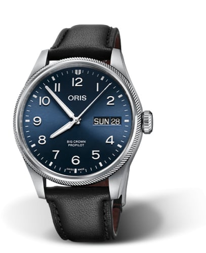Oris Big Crown ProPilot Big Day Date Stainless Steel / Blue / Leather