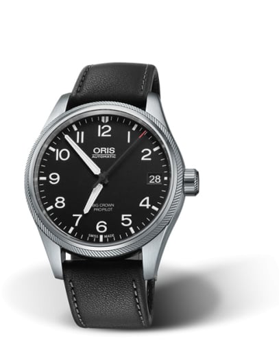 Oris Big Crown ProPilot Big Date Stainless Steel / Black / Black Leather