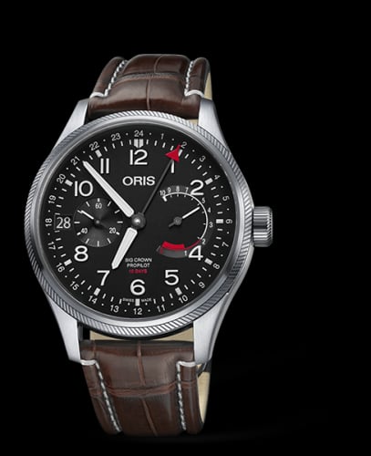 Oris Big Crown ProPilot Calibre 114 Stainless Steel / Black / Alligator