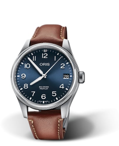 Oris Big Crown ProPilot Big Date Stainless Steel / Blue / Leather