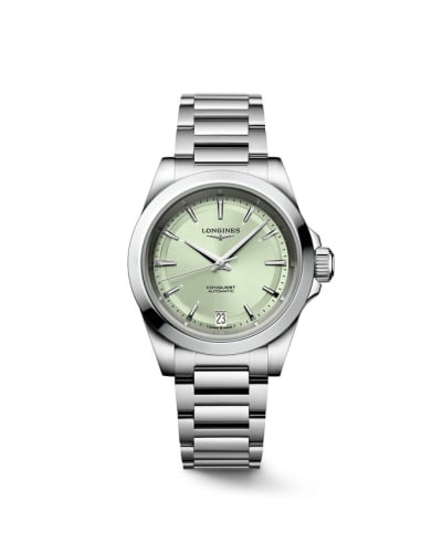 Longines Conquest 34 Stainless Steel / Mint Green / Bracelet