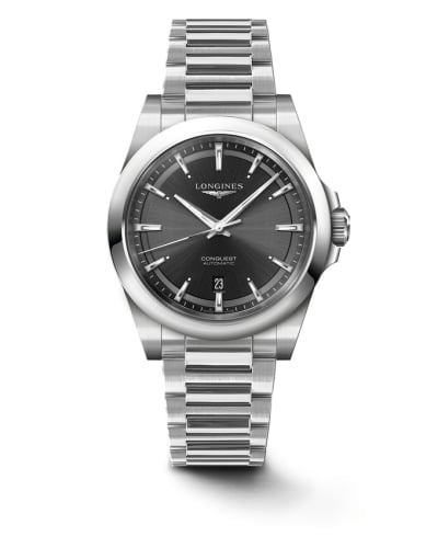 Longines Conquest 41 Stainless Steel / Black / Bracelet